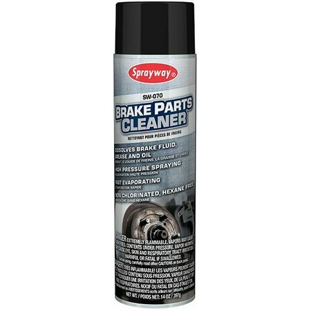 SPRAYWAY Brake Parts Cleaner Low VOC-Non-chlorinated, 20oz, 12PK SW070